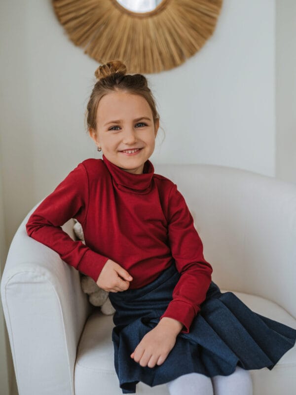 Bordo spalvos eko medvilnės golfukas