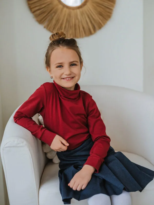 Bordo spalvos eko medvilnės golfukas