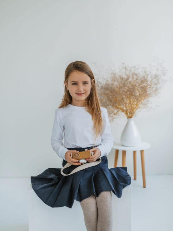 Baltos spalvos eko medvilnės palaidinė