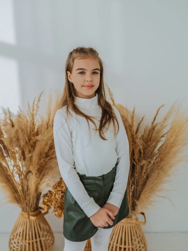 Baltos spalvos eko medvilnės golfukas