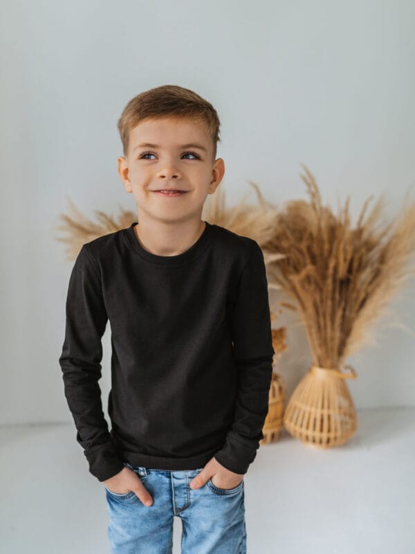 Juodos spalvos eko medvilnės palaidinė