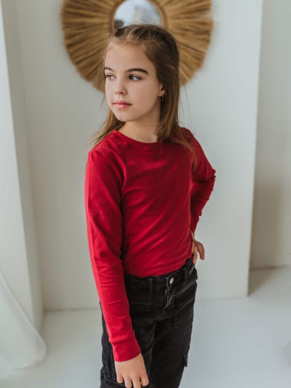 Bordo spalvos eko medvilnės palaidinė