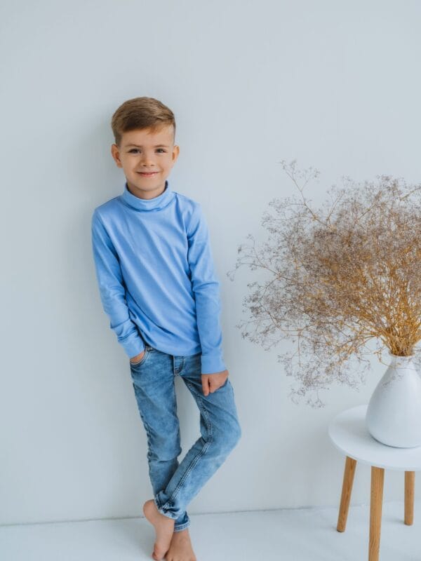 Žydros spalvos eko medvilnės golfukas