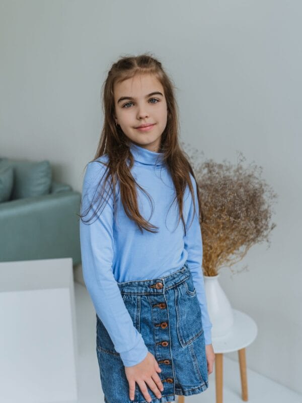 Žydros spalvos eko medvilnės golfukas