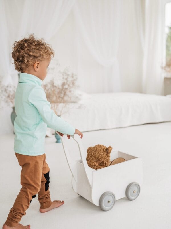 Mėtinės spalvos eko medvilnės golfukas