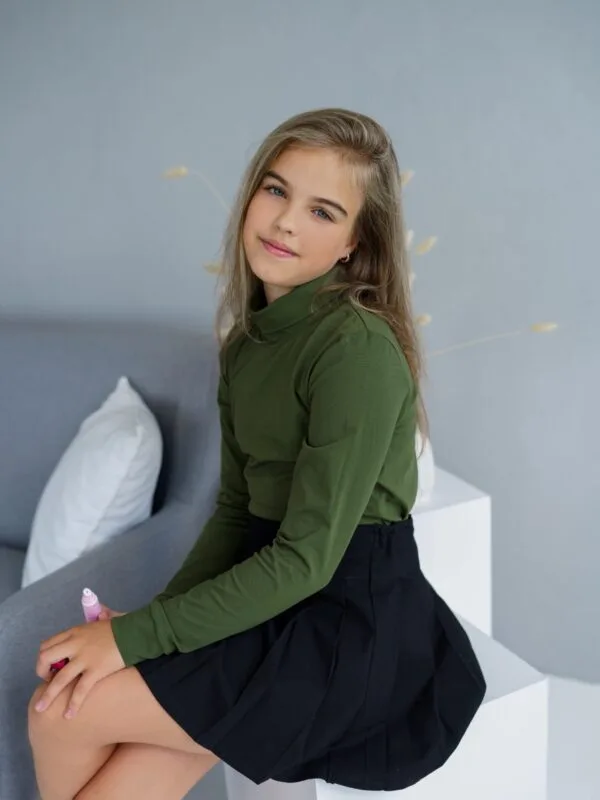 Chaki spalvos eko medvilnės golfukas