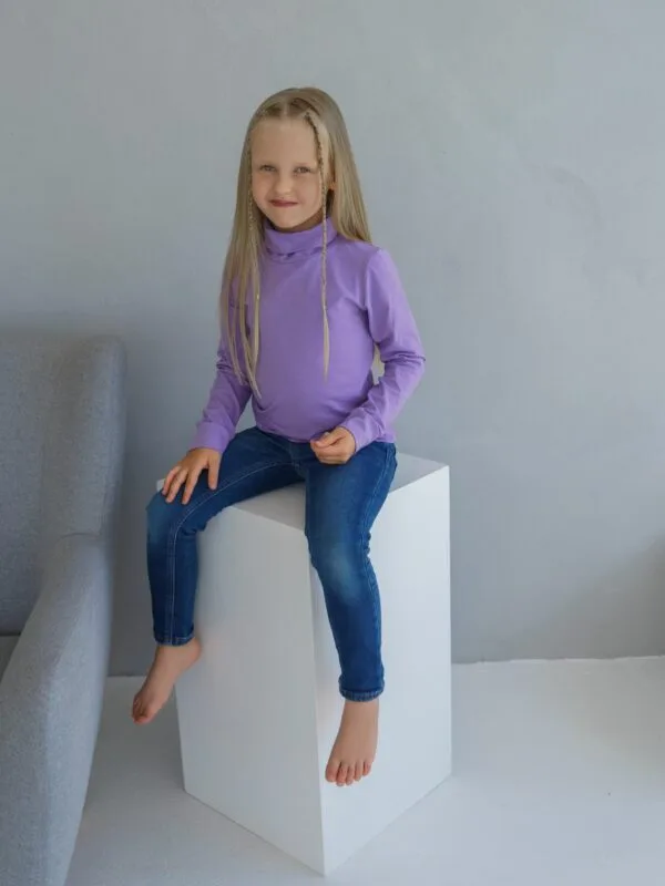 Alyvinės spalvos eko medvilnės golfukas