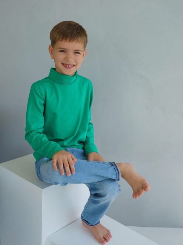 Žalios spalvos eko medvilnės golfukas